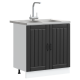 Sonata H Кухненски шкаф с врата Lucca 2 pcs Черно 80 x 46 x 81.5 см