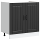 Sonata H Кухненски шкаф с врата Lucca 2 pcs Черно 80 x 46 x 81.5 см