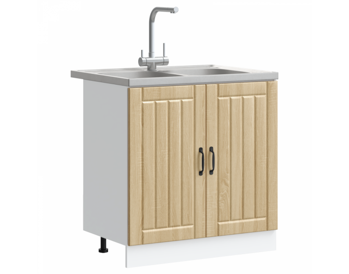 Sonata H Кухненски шкаф с врата Lucca 2 pcs Кафяво 80 x 46 x 81.5 см