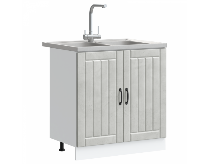 Sonata H Кухненски шкаф със съхранение Lucca 2 pcs Сив 80 x 46 x 81.5 см