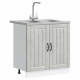 Sonata H Кухненски шкаф със съхранение Lucca 2 pcs Сив 80 x 46 x 81.5 см