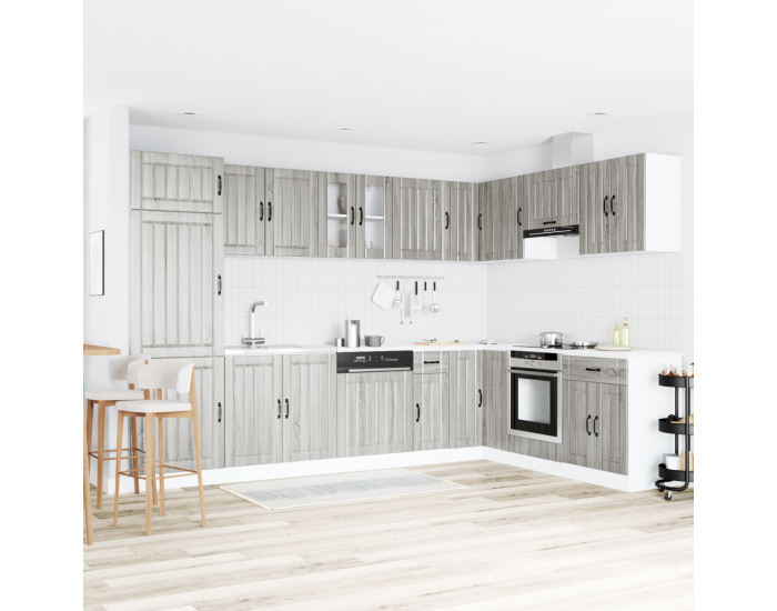 Sonata H Кухненски шкаф с врата Lucca 2 pcs Светлосиво 80 x 46 x 81.5 см