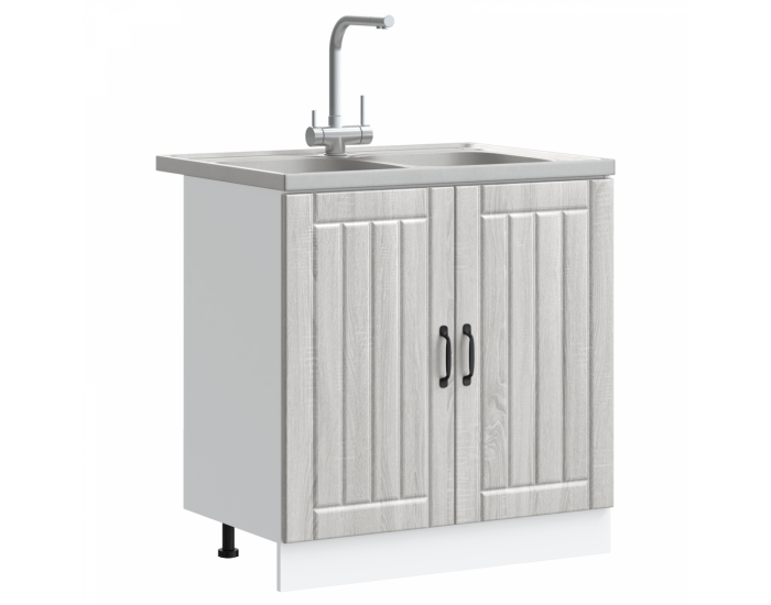Sonata H Кухненски шкаф с врата Lucca 2 pcs Светлосиво 80 x 46 x 81.5 см