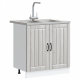 Sonata H Кухненски шкаф с врата Lucca 2 pcs Светлосиво 80 x 46 x 81.5 см