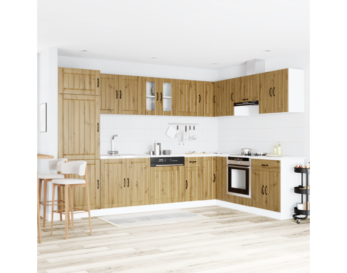 Sonata H Кухненски шкаф с врата Lucca 2 pcs Кафяво 80 x 46 x 81.5 см