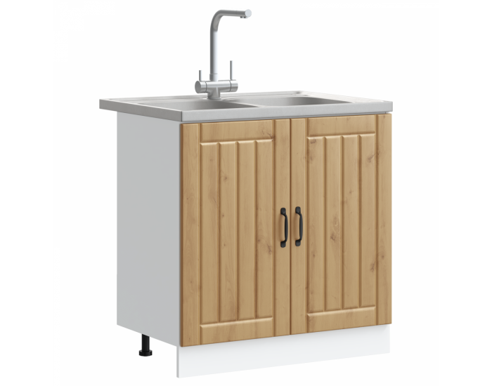 Sonata H Кухненски шкаф с врата Lucca 2 pcs Кафяво 80 x 46 x 81.5 см