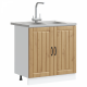 Sonata H Кухненски шкаф с врата Lucca 2 pcs Кафяво 80 x 46 x 81.5 см