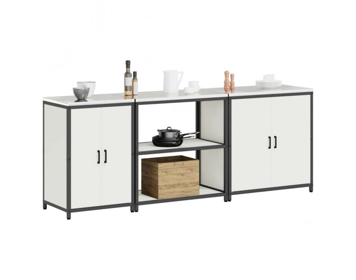 Sonata H Комплект за кухненско съхранение 3 pcs Бяло 240 x 50 x 92 см