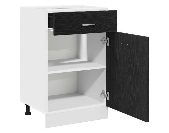 Sonata H Чекмеджетен шкаф Черен дъб 50 x 46 x 81.5 см Инженерно дърво