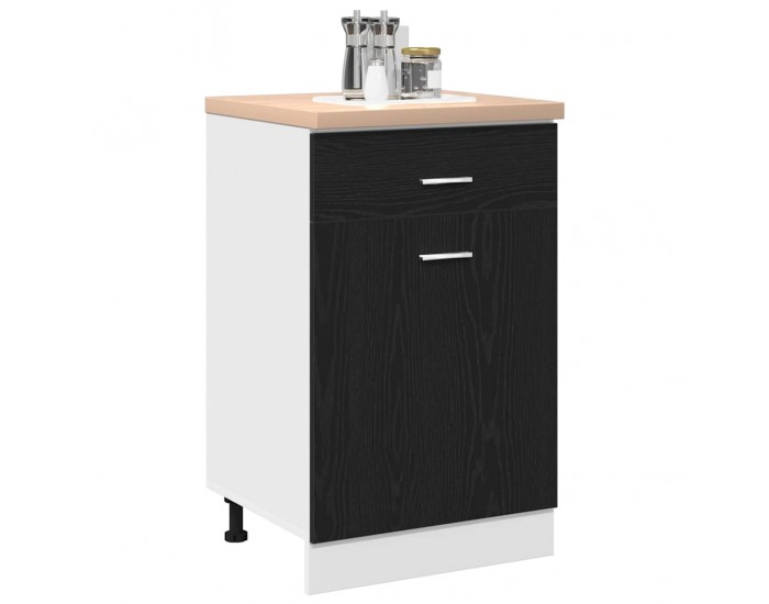 Sonata H Чекмеджетен шкаф Черен дъб 50 x 46 x 81.5 см Инженерно дърво