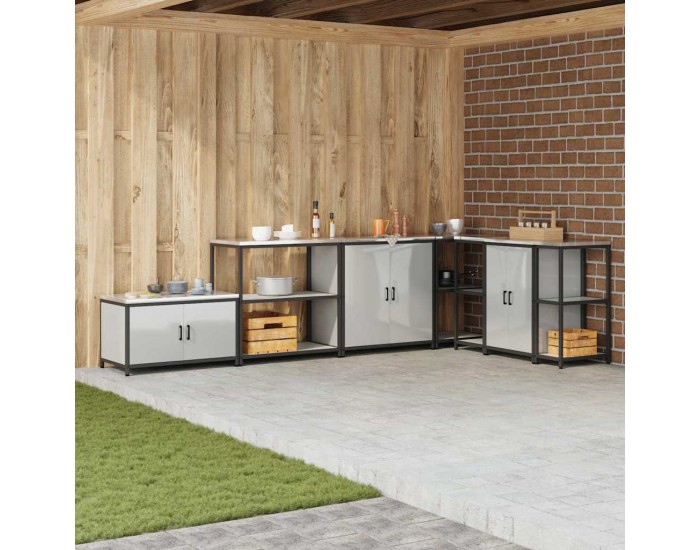 Sonata H Рафт за съхранение в кухнята Сребрист Галванизирана стомана