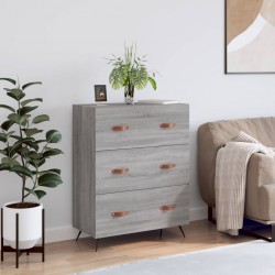 Sonata H Скрин с чекмеджета сив сонома 69,5x34x90 см инженерно дърво - Comode