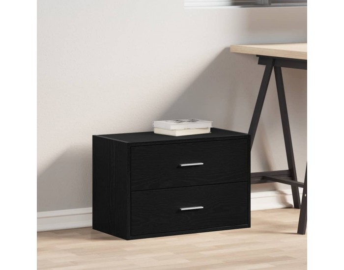 Sonata H Шкаф с 2 чекмеджета черен дъб 60x31x40 см инженерно дърво