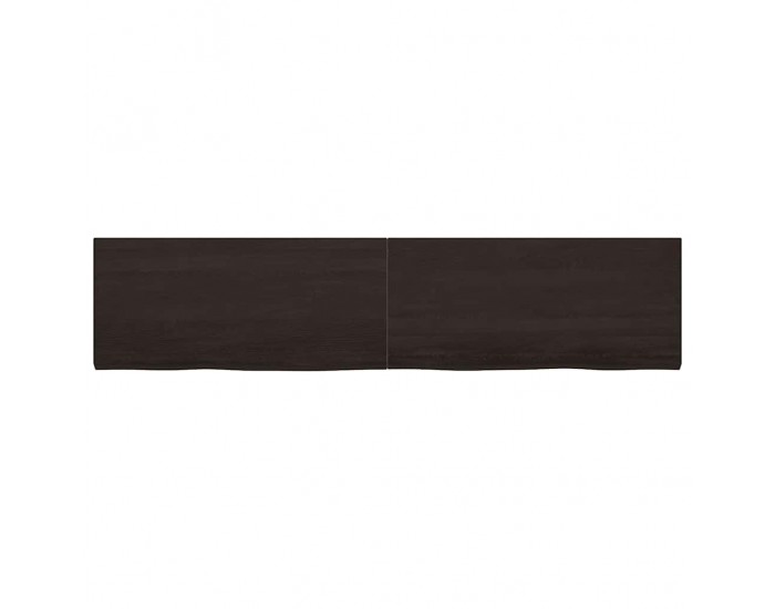 Sonata H Плот за маса тъмнокафяв 220x50x(2-4) см обработен масивен дъб