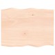 Sonata Blat masă 80x60x2 cm lemn masiv stejar netratat contur organic