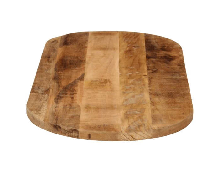 Sonata Blat de masă oval, 140x60x2,5 cm, lemn masiv mango brut