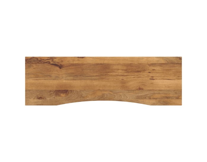 Sonata Blat birou cu decupaj curbat 160x50x2,5cm lemn masiv mango brut