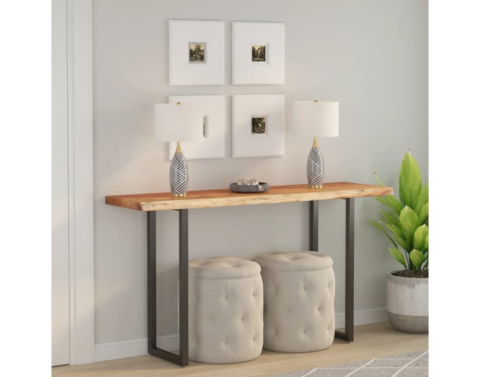 Sonata Blat masă 120x40x3,8 cm dreptunghiular lemn acacia margine vie