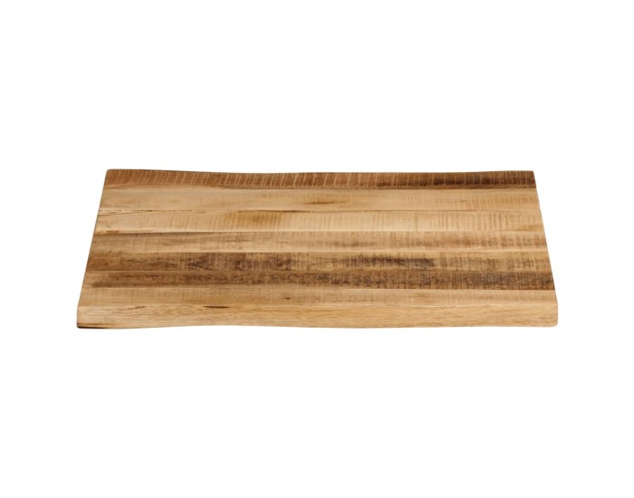 Sonata Blat de masă contur natural 80x80x3,8 cm lemn masiv mango brut