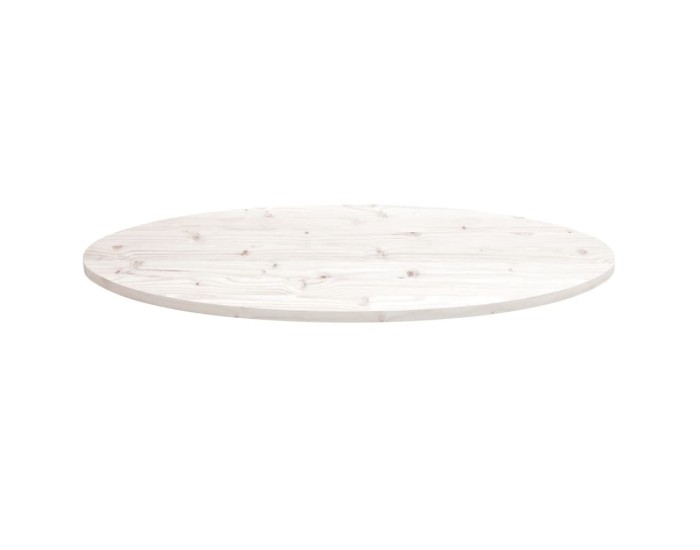 Sonata Blat de masă, alb, 110x55x2,5 cm, lemn masiv de pin, oval