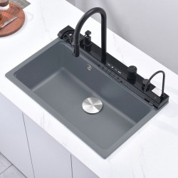 AQUARIS КУХНЕНСКА МИВКА 8276 СИВА + СМЕСИТЕЛ 7567131MB - Interceramic