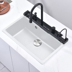 AQUARIS КУХНЕНСКА МИВКА 8276 БЯЛА + СМЕСИТЕЛ 7567131MB - Interceramic