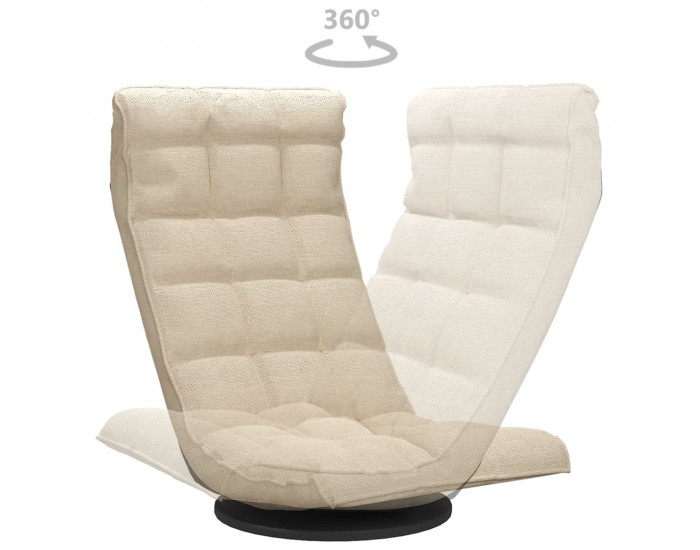 Sonata H Въртящ се подов стол, кремав, текстил