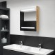 Sonata H LED шкаф с огледало за баня, цвят дъб, 50x14x60 см