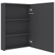 Sonata H LED шкаф с огледало за баня, сияйно сиво, 50x13x70 см