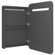 Sonata H LED шкаф с огледало за баня, сив, 60x11x80 см