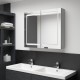 Sonata H LED шкаф с огледало за баня, бетонно сив, 80x12x68 см