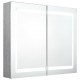 Sonata H LED шкаф с огледало за баня, бетонно сив, 80x12x68 см