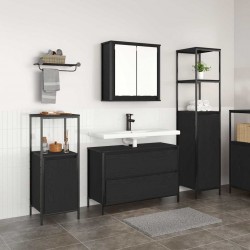 Sonata H Комплект мебели за баня 3 pcs Черен дъб 90 x 34.5 x 60 см - Dulapuri de baie