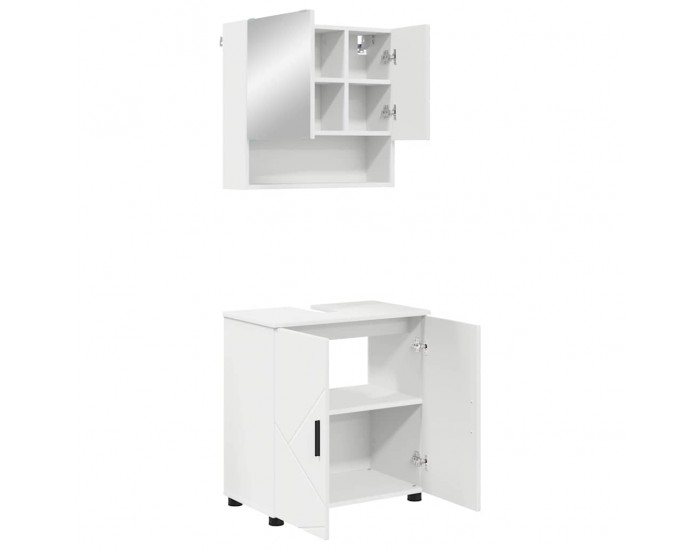 Sonata H Комплект мебели за баня с врата 2 pcs Бяло 61 x 35 x 64 см