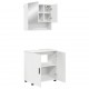 Sonata H Комплект мебели за баня с врата 2 pcs Бяло 61 x 35 x 64 см