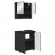 Sonata H Комплект мебели за баня с врата 2 pcs Черно 61 x 35 x 64 см