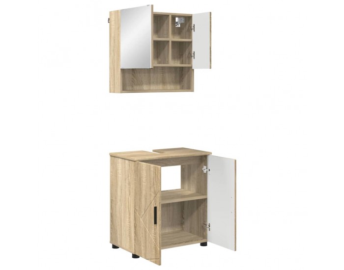Sonata H Комплект мебели за баня 2 pcs дъб сонома 61 x 35 x 64 см