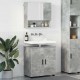 Sonata H Комплект мебели за баня 2 pcs Бетонно сиво 61 x 35 x 64 см