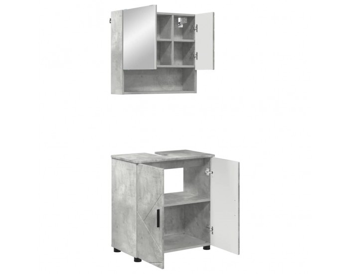 Sonata H Комплект мебели за баня 2 pcs Бетонно сиво 61 x 35 x 64 см