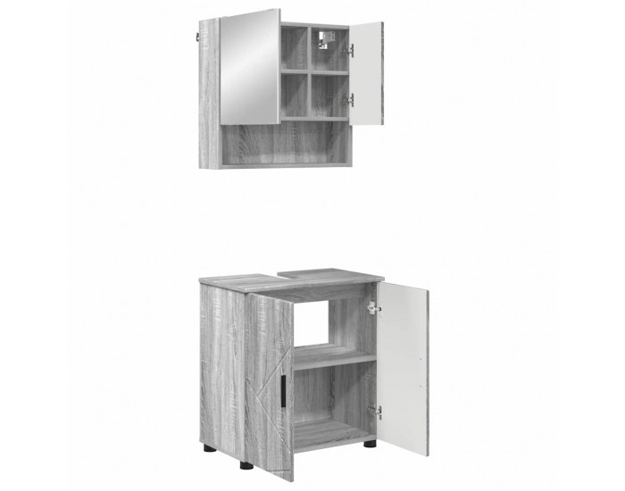 Sonata H Комплект мебели за баня 2 pcs Сив сонома 61 x 35 x 64 см