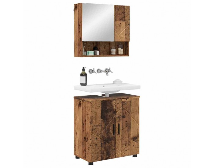 Sonata H Комплект мебели за баня 2 pcs Старо дърво 61 x 35 x 64 см