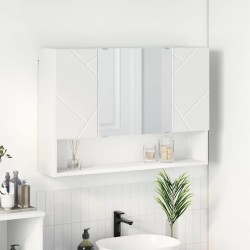Sonata H Шкаф с огледало за баня Бяло 80 x 17 x 55 см Инженерно дърво - Dulapuri de baie