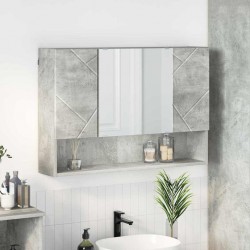 Sonata H Шкаф с огледало за баня с врата Бетонно сиво 80 x 17 x 55 см - Dulapuri de baie
