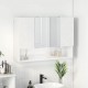 Sonata H Шкаф с огледало за баня Бяло Със Силен Гланц 80 x 17 x 55 см