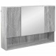 Sonata H Шкаф с огледало за баня с врата Сив сонома 80 x 17 x 55 см