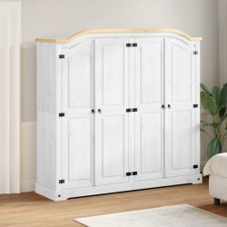 Sonata H Гардероб Corona бял 194x52x186 см бор масив - Dulapuri