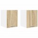 Sonata H Висящ шкаф с рафт Riga 2 pcs Сонома дъб и бяло 30 x 31 x 40 см