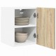 Sonata H Висящ шкаф с рафт Riga 2 pcs Сонома дъб и бяло 30 x 31 x 40 см