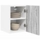 Sonata H Висящ шкаф с рафт Riga 2 pcs Сив Сонома и бяло 30 x 31 x 40 см