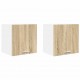 Sonata H Висящ шкаф с рафт Riga 2 pcs Сонома дъб и бяло 40 x 31 x 40 см